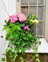 Blooming Pink Passion European Garden Basket