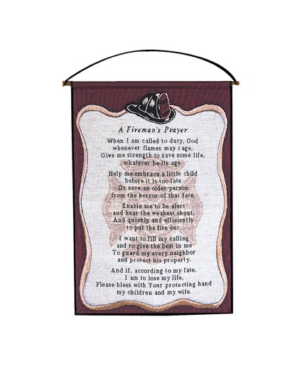 A Firemans Prayer Wall Hanging
