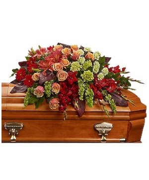 A Fond Farewell Casket Spray 