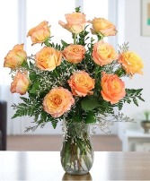 A Free-Spirit Dozen Rose Arrangement