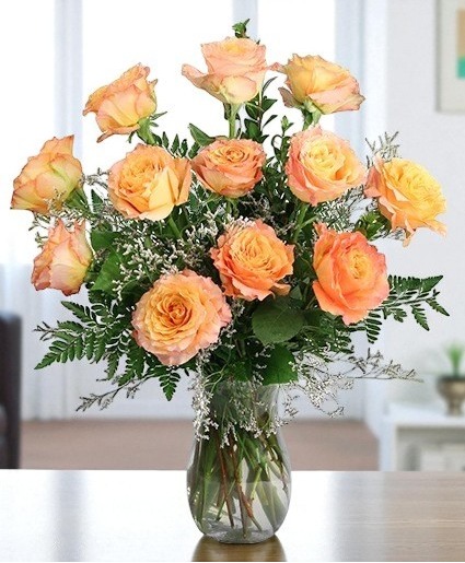 A Free-Spirit Dozen Rose Arrangement