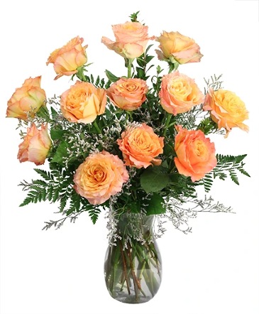 A Free-Spirit Dozen Rose Arrangement in Franklin, GA | Julie's Flowers & Gifts