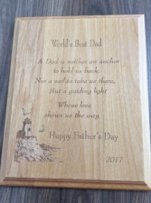 Wooden plaque  Engraved especially for you