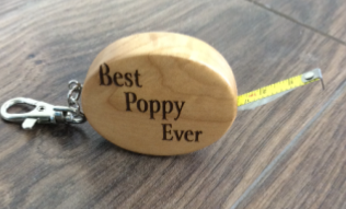 Measuring tape keychain engravable gift