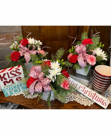 Candy Cane Centerpiece  in Mazomanie, WI | B-STYLE FLORAL AND GIFTS