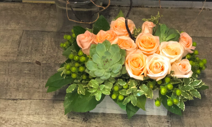 A Great Thank You Soft Pastel Roses Arranged