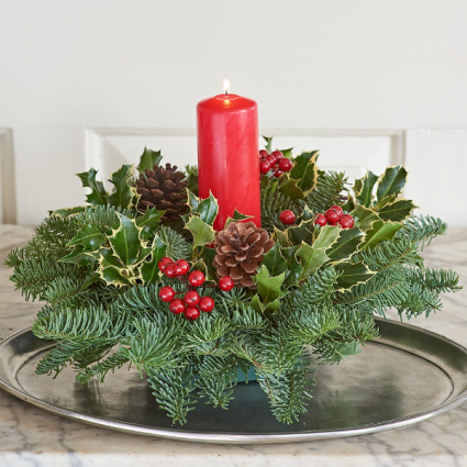 A Green Christmas Arrangement