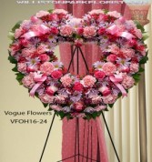 A Heart Of Love Pink Funeral Sympathy Hearts