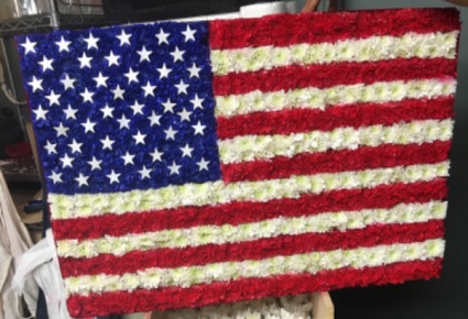 A Hero’s Tribute Flag Easel Arrangement