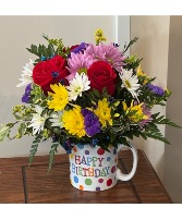 A Hug in a Mug Arrangement in a reusable ceramic mug