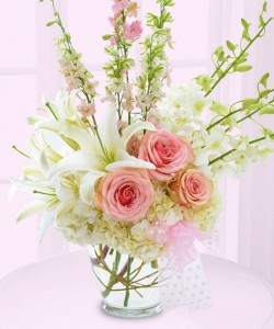A joy baby girl beauty Vased arrangement