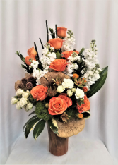 A kiss of Peach Sympathy Arrangement