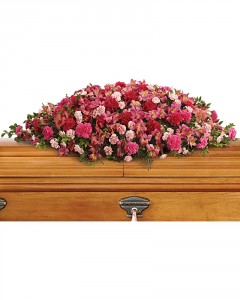 A Life Loved Casket Spray Sympathy Arrangement in Jasper, TX | BOBBIE'S BOKAY FLORIST A Life Loved Casket Spray Sympathy Arrangement in Jasper, TX | BOBBIE'S BOKAY FLORIST