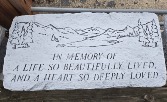 A Life So Beautifully Lived Bench Cement Memorial Bench