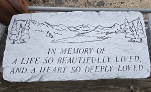 A Life So Beautifully Lived Bench Cement Memorial Bench