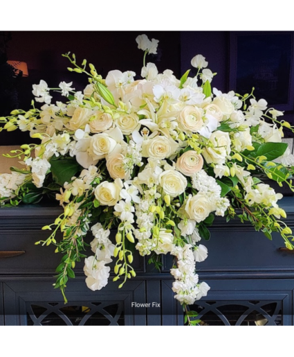 A Light from Heaven Casket Spray