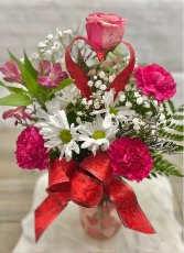 A Little Bit Of Love  Heart Mason Jar 