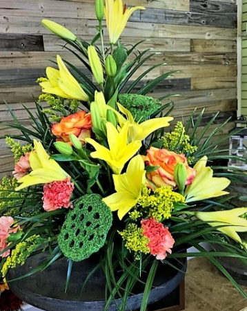 A Little Florida Sunshine Container Arrangement In Venice Fl A Little Florida Sunshine Container Arrangement