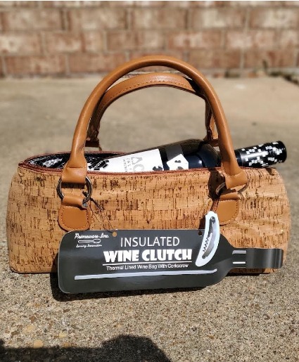 A Little Tipsy Wine Clutch Basket Arrangement