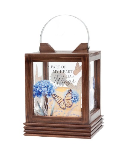 “ A part of my heart has wings” lantern 