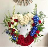 A Patriots Heart Standing Sympathy Tribute