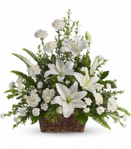 A White Lillies Basket 