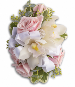 A Pink Dream Wrist Corsage in Tulsa, OK | THE WILD ORCHID FLORIST A Pink Dream Wrist Corsage in Tulsa, OK | THE WILD ORCHID FLORIST