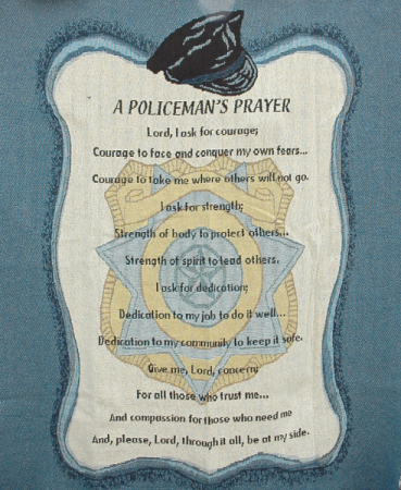 A Policeman's Prayer Blanket/Throw