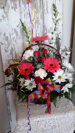  A Powerful Birthday special Basket arrangement  in North Salem, IN | Garden Gate Gift & Flower Shop