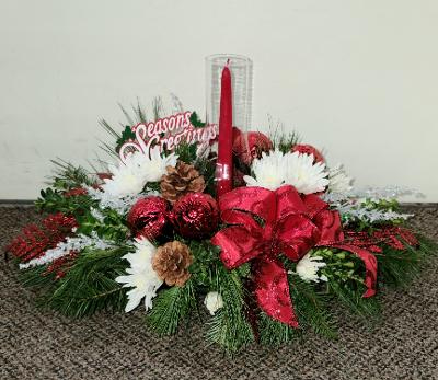 A Quiet Christmas FHF-C65 Fresh Flower Arrangement (Local Delivery Only)