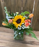 A ray of sunshine vase arrangement