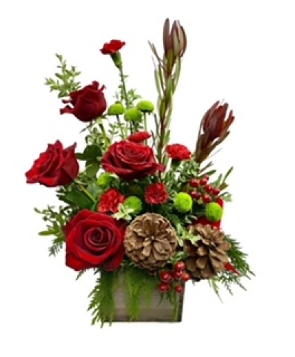 A Rustic Christmas Christmas Arrangement