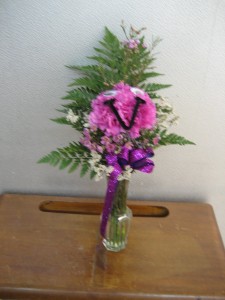 smiley pink and purple flowers