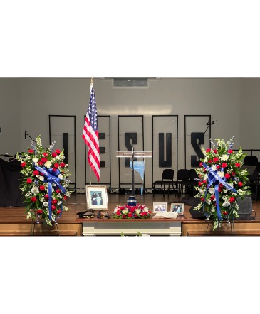 A Soldiers  Salute Cremation Trio  in Winder, GA | Fresh Attitudes Flowers