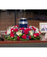 A Soldiers  Salute Cremation Urn Wreath