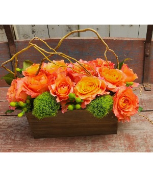 A Summer Sunset  Rose Arrangement 