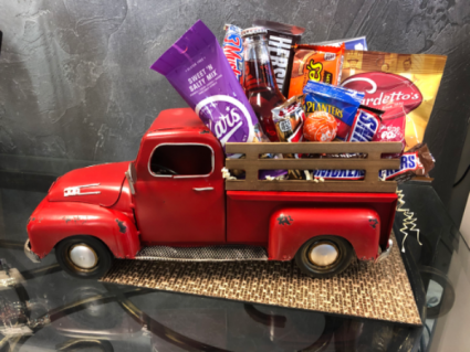 A Tailgate of Goodies Red Truck