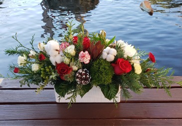 A Taste of Christmas Table Top Arrangement in Delta, BC | FLOWERS BEAUTIFUL