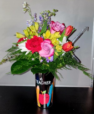 A teacher touches a heart Fresh Floral design