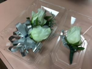 A Touch of Class Wrist Corsage and Matching Boutonniere