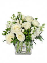 A Touch of Elegance White Flower Arrangement