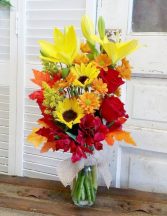 Festive Fall Vase Arrangement