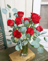 Silver Dollar Dozen Vase Arrangement