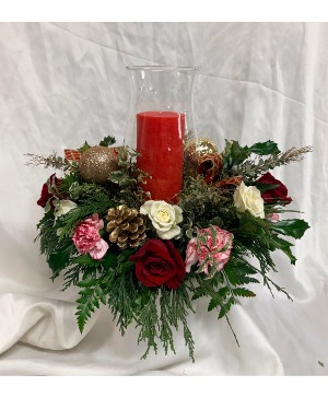 A Very Merry Centerpiece Christmas Arrangement