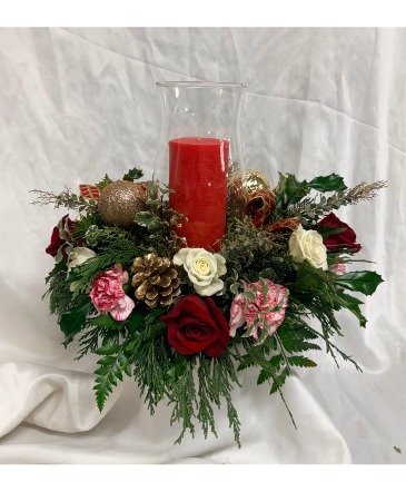 A Very Merry Centerpiece Christmas Arrangement in Cabot, AR | Petals and Plants Florist, Inc