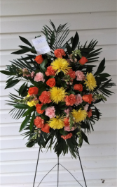 A Vibrant Life Funeral spray