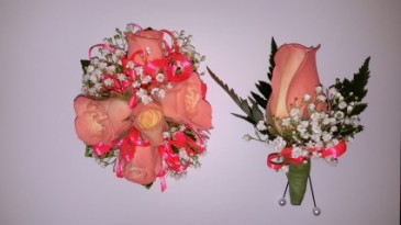 Salmon Wrist Corsage Wrist Corsage