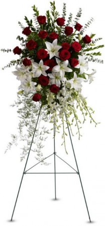 LILY AND ROSE TRIBUTE SPRAY LILY AND ROSE TRIBUTE SPRAY