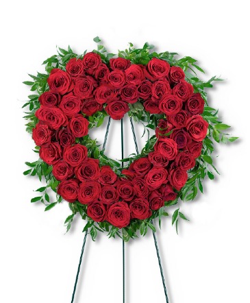 Abiding Love Heart Sympathy in Nevada, IA | Flower Bed