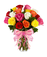 Abuelita querida 12 mix color roses